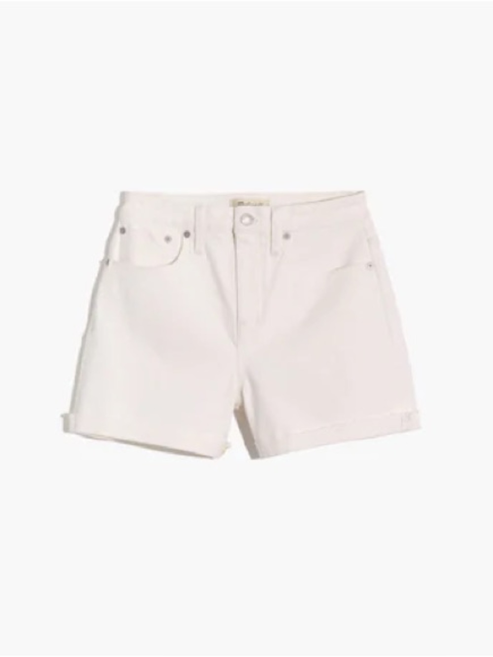 Madewell high rise denim white short, curvy fit